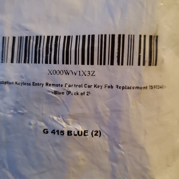 2 Key Fob Replacements Blue Buick Cadillac Chevy G 415 NWT - Picture 4 of 5